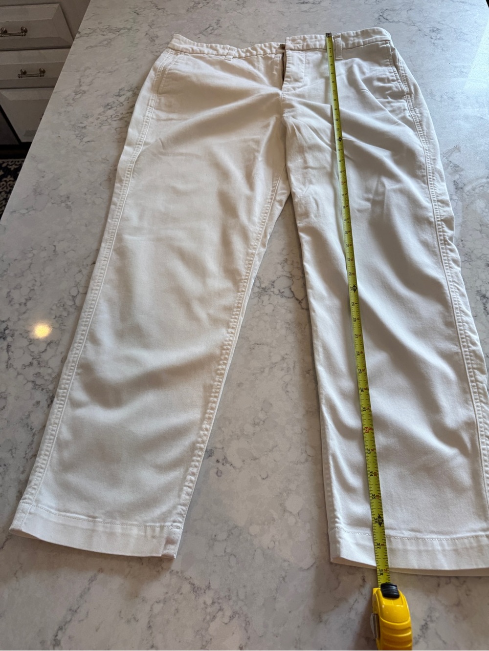 J.Crew High Rise Girlfriend Chinos Women’s Size 14 White Cotton Straight Leg